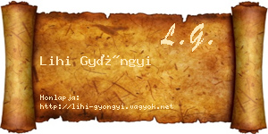 Lihi Gyöngyi névjegykártya